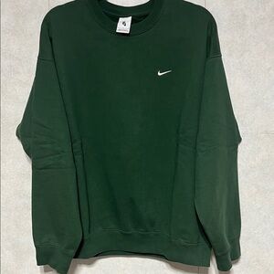 Nike Men's Dark Green heavyweight Crewneck Sweatshirt Crewneck size large